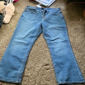J. CREW MID RISE FLARE CROPPPED JEANS MSRP. $98
